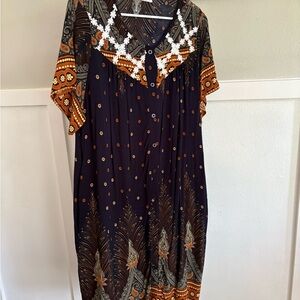 Ekouaer Women's Midi Dress - Black and Brown